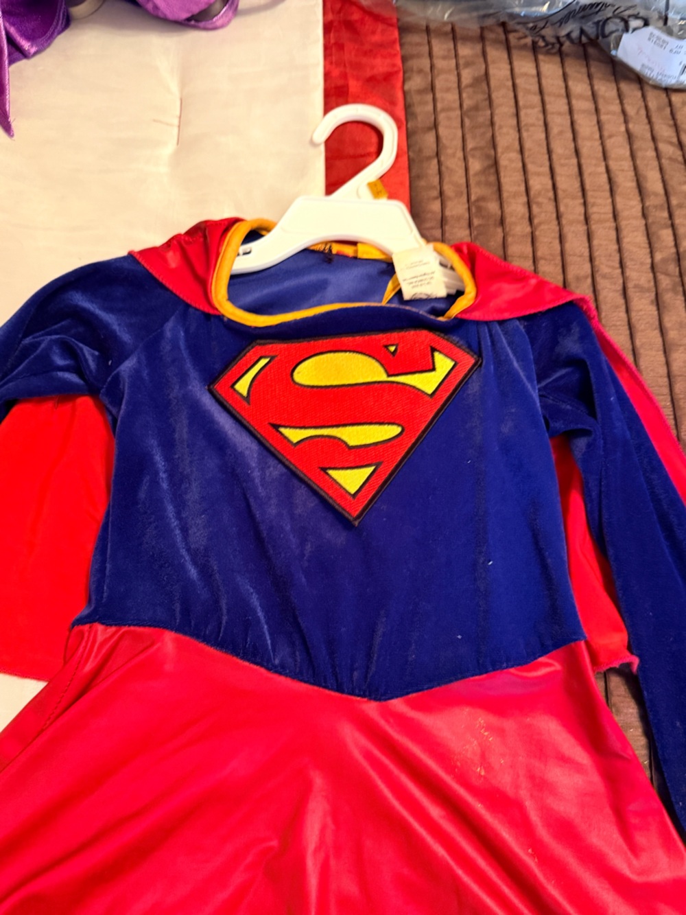Supergirl Costume Dress w/ Cape DC Comics Youth Size Small-Vintage